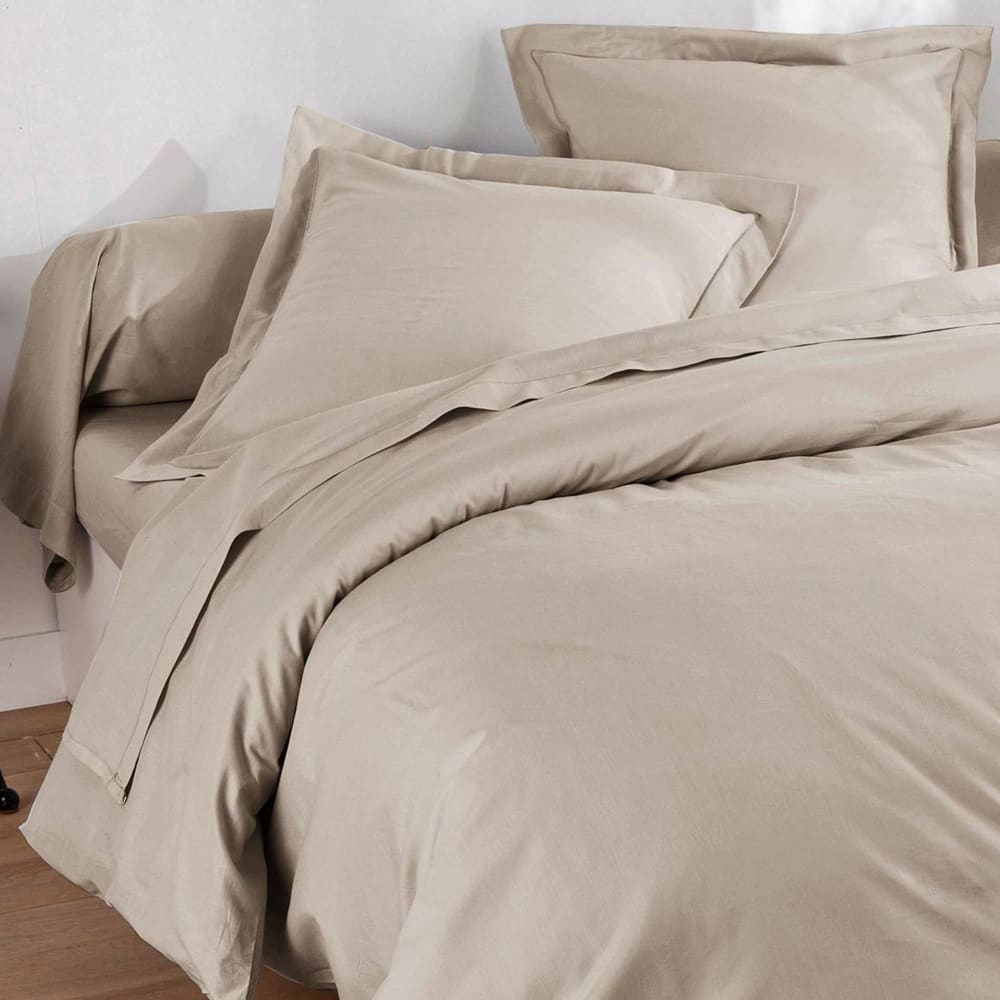 Housse de couette en lin blanc craie 200x200cm — vue 3