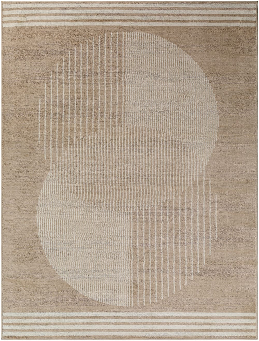 Alfombra escandinava moderna marrón/beige 120x170 - Maisons du Monde