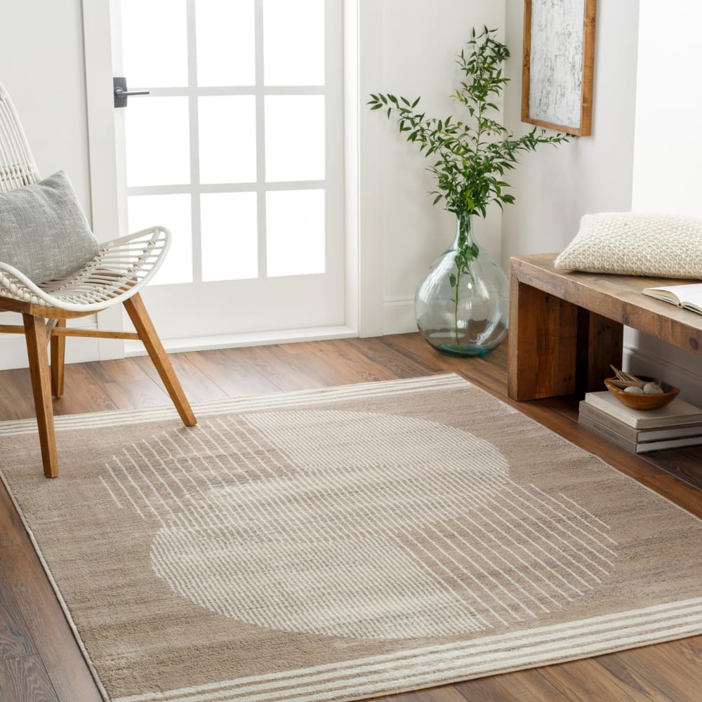 Tapis scandinave moderne brun/beige 120x170 — vue 3