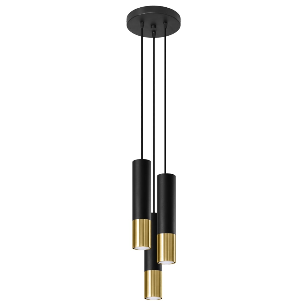 suspension Acier Or/Noir