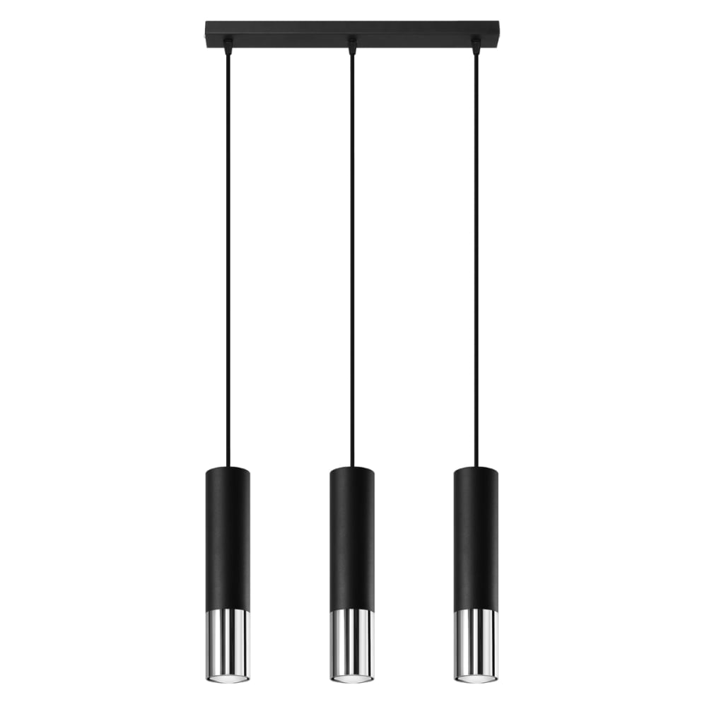 Suspension Acier Noir/Chromé