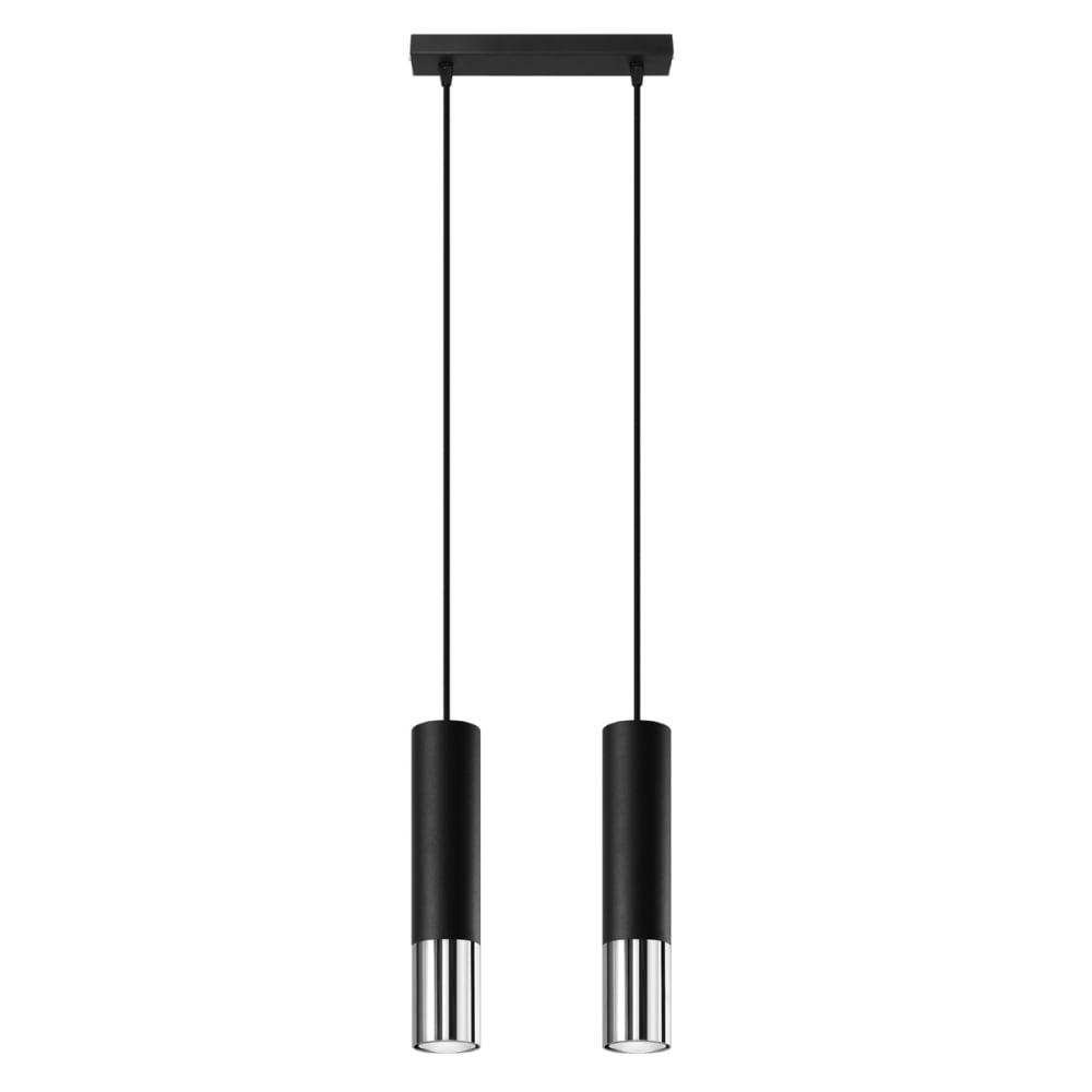 Sollux Lighting Pendelleuchten aus Stahl in schwarz/chrom style classic chic - Stahl
