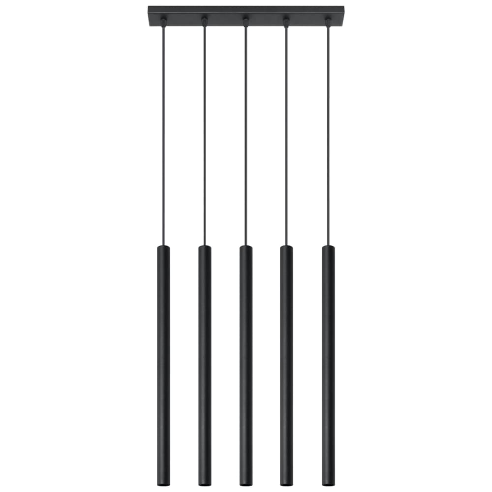 Suspension tube en métal, noir L: 45cm