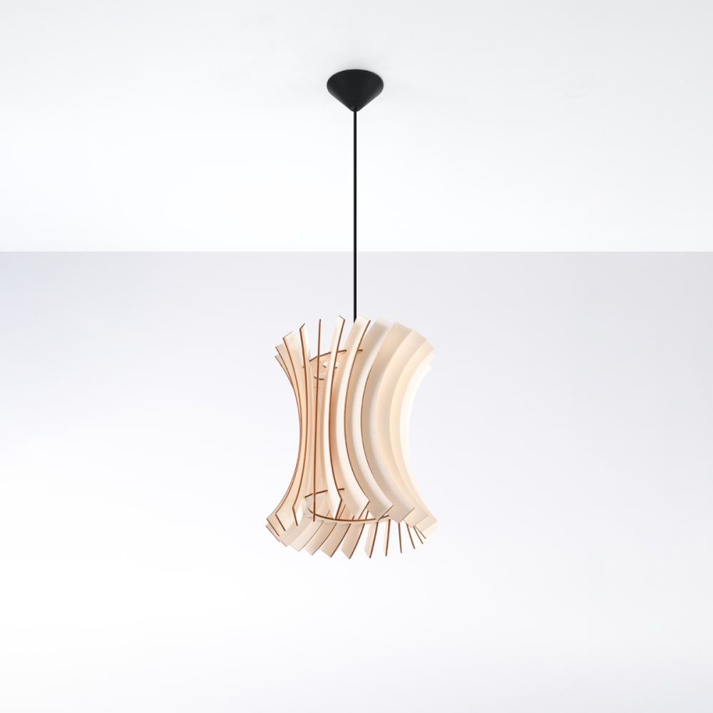 Lámpara de techo madera natural madera alt. 107 cm - Maisons du Monde
