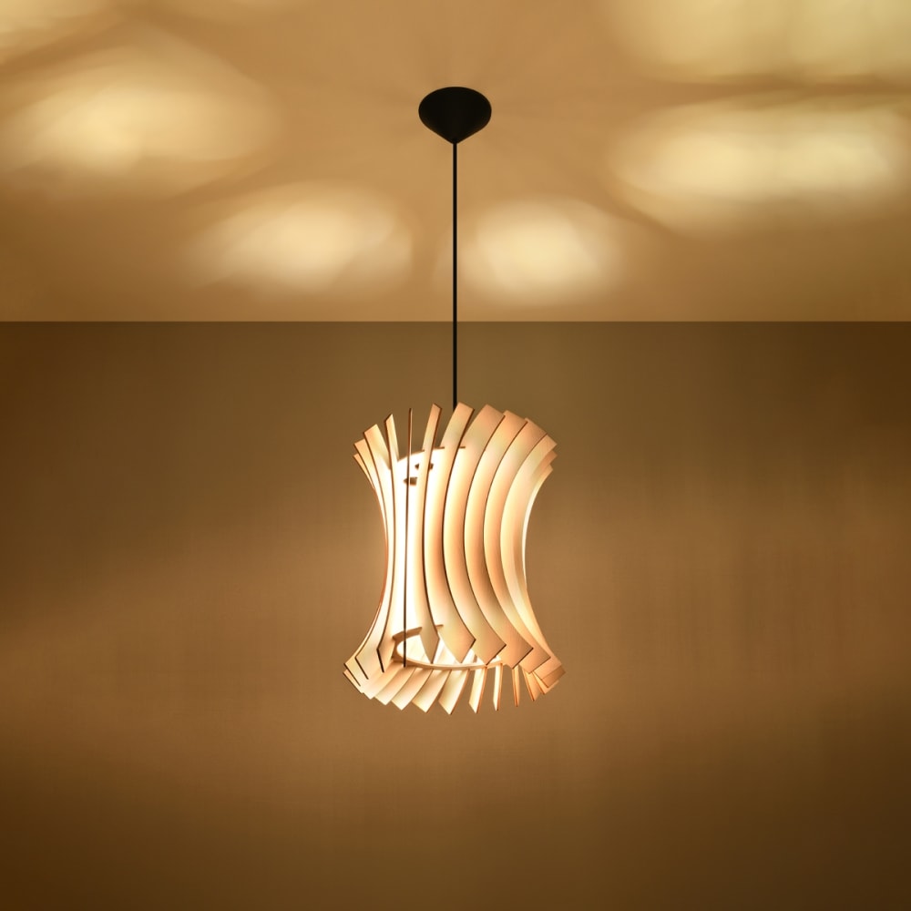 Suspension tube en bois, L: 30cm — vue 4