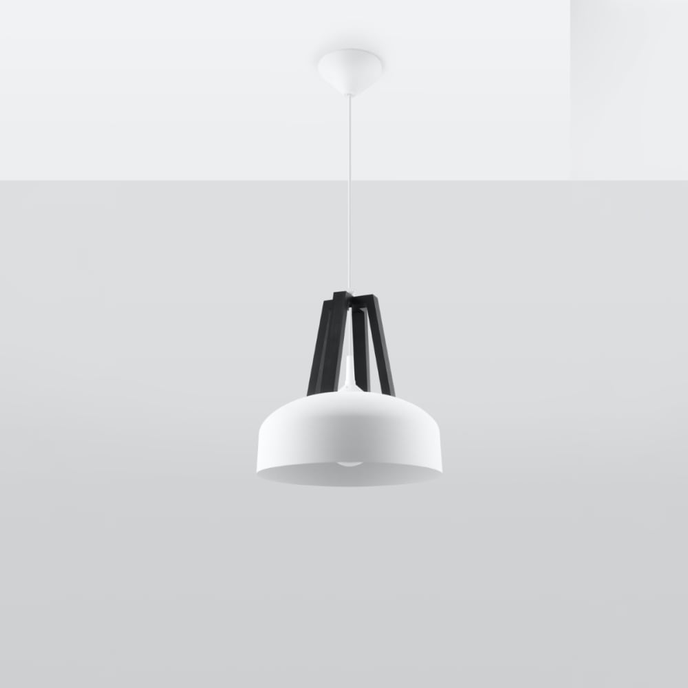 Suspension dome en métal, blanc L: 30cm — vue 3