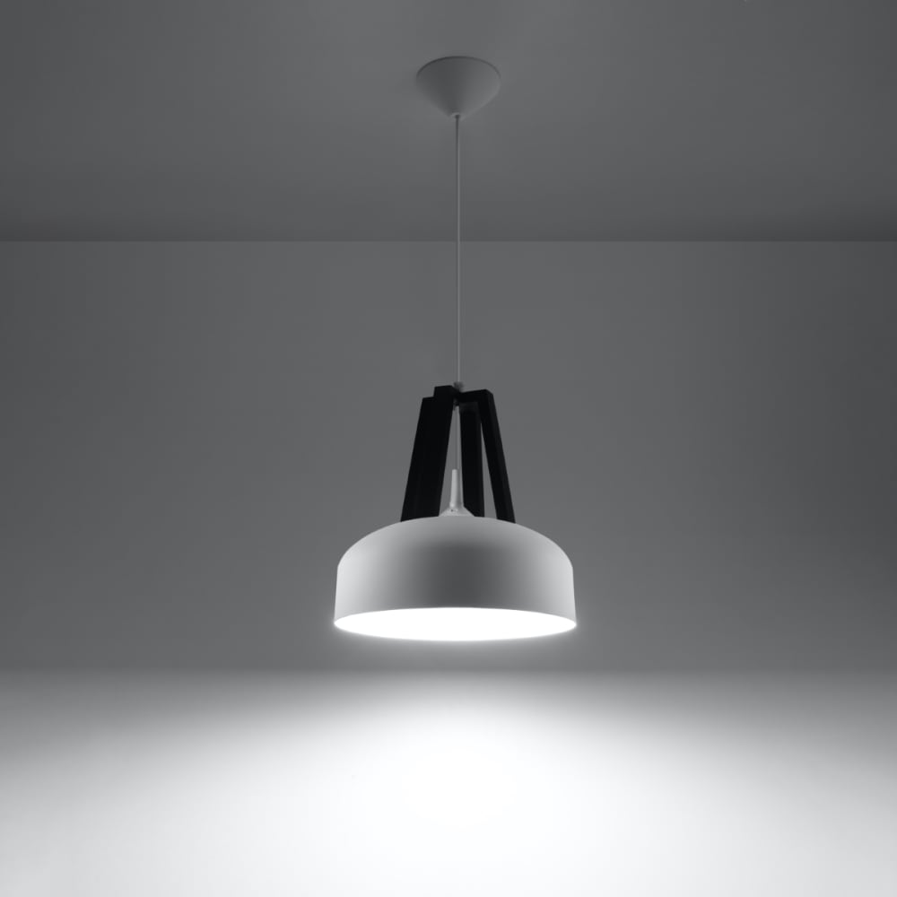 Suspension dome en métal, blanc L: 30cm — vue 4