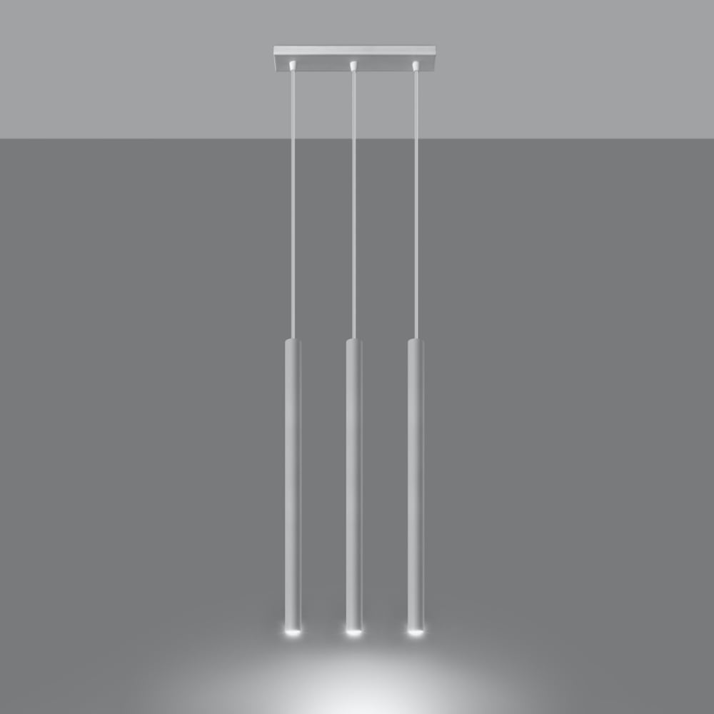 Suspension tube en métal, blanc L: 30cm — vue 4