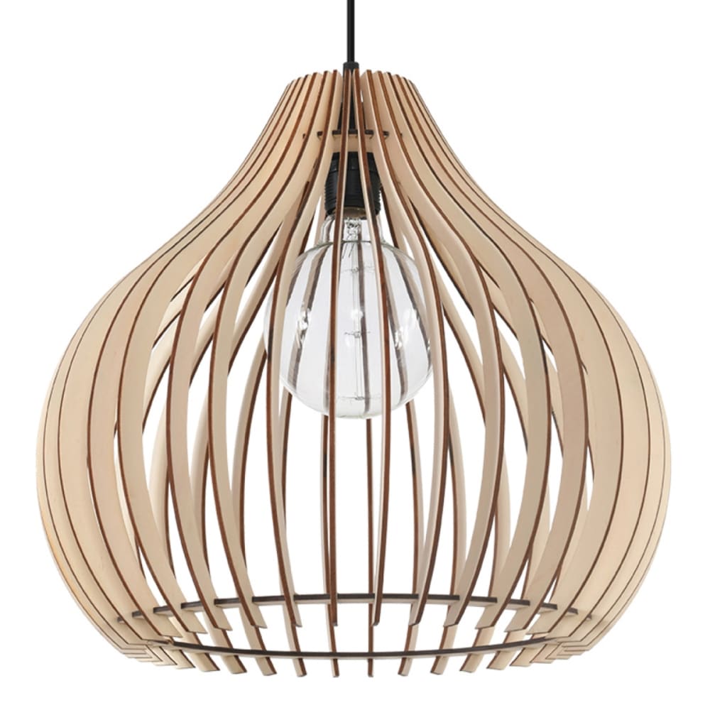Lámpara de techo madera natural madera alt. 110 cm