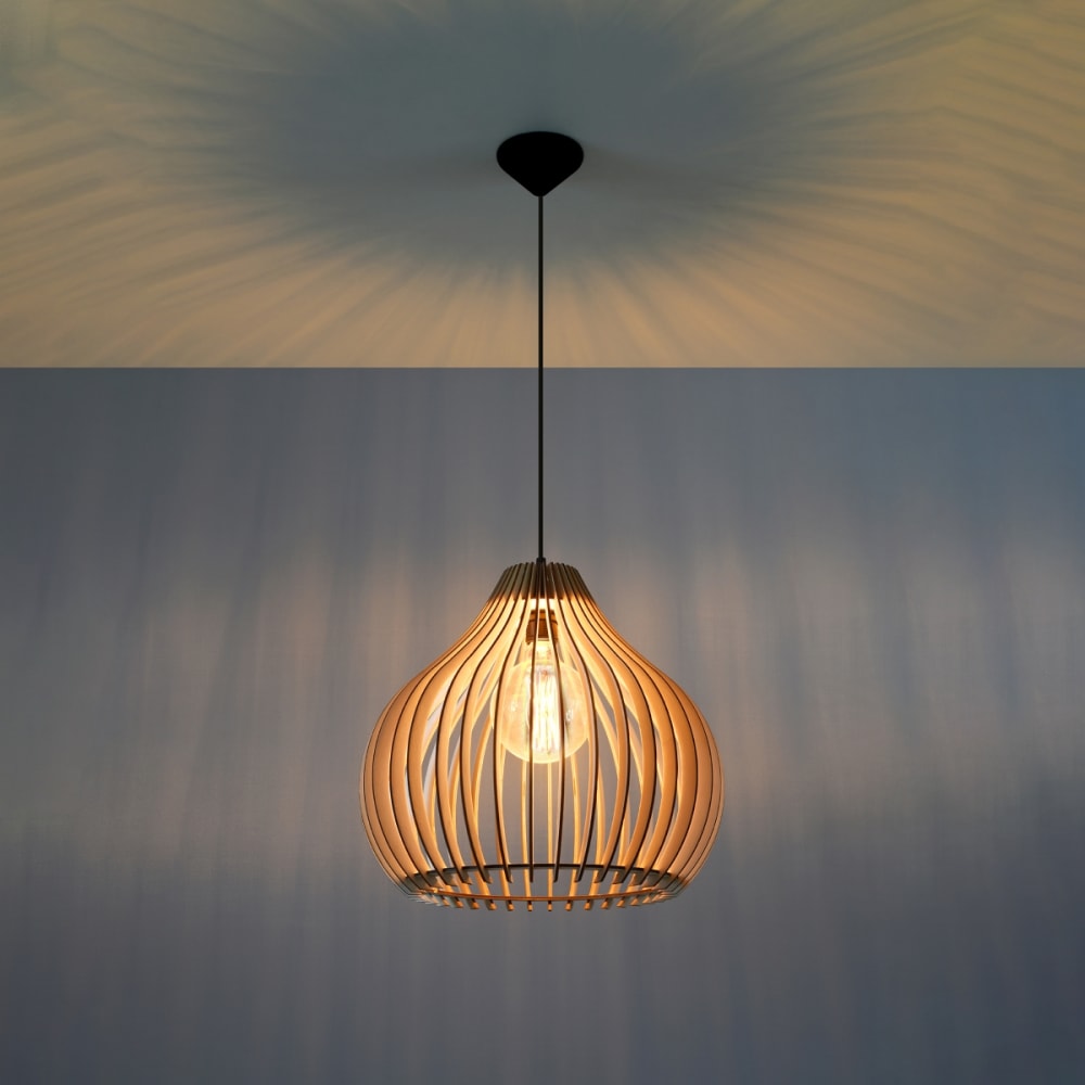 Suspension dome en bois, L: 40cm — vue 4