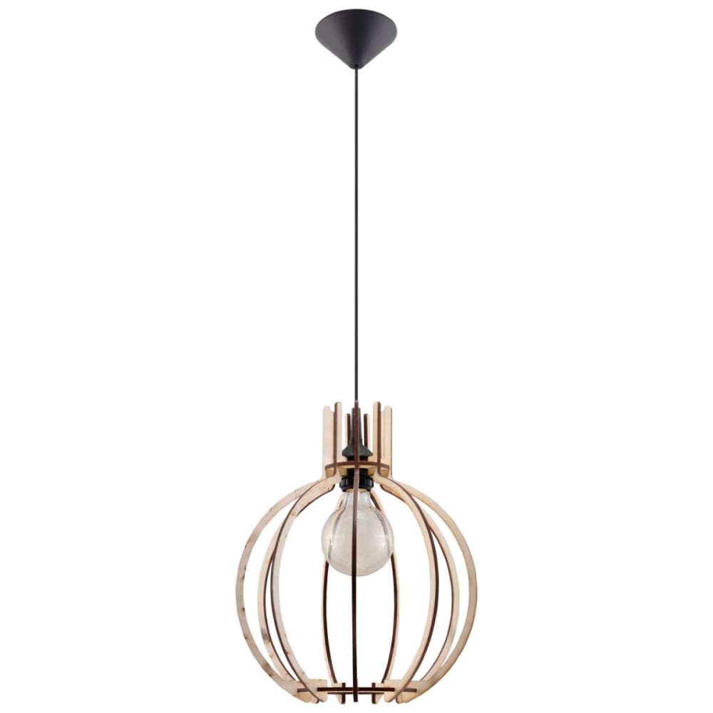 Lámpara de techo madera natural madera alt. 100 cm