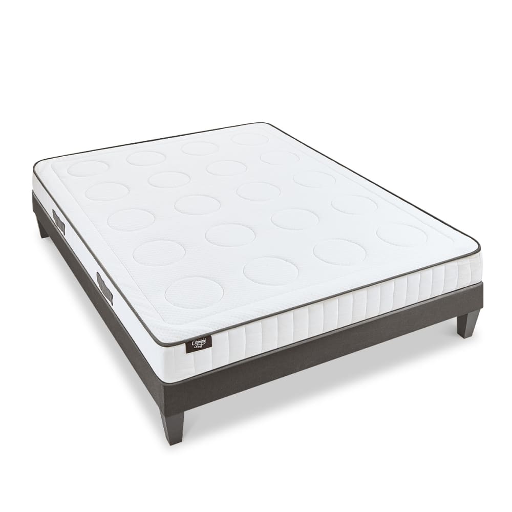 Ensemble    Matelas + Sommier Bois 140x190 cm