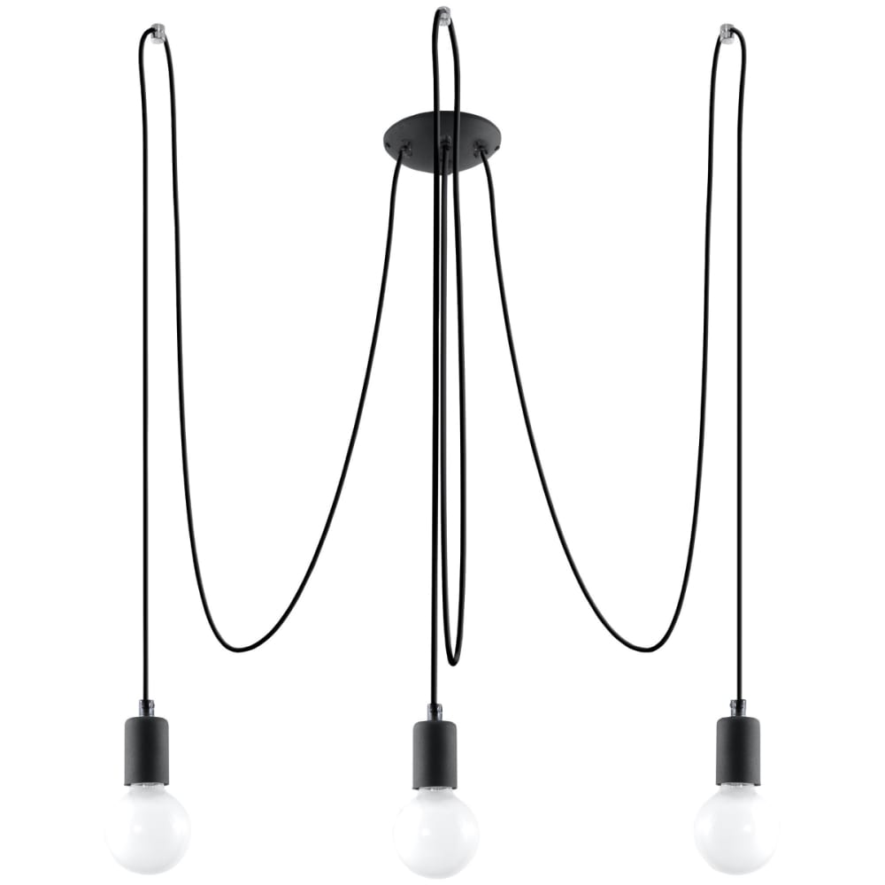 Lampada nero tessuto/acciaio - Modello Classico chic - Nero - Tessuto