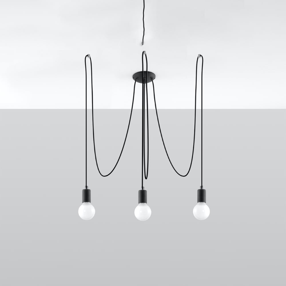 Suspension en tissu, noir L: 300cm — vue 3