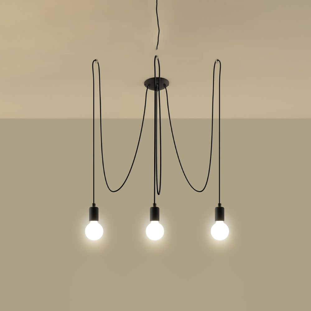 Suspension en tissu, noir L: 300cm — vue 4