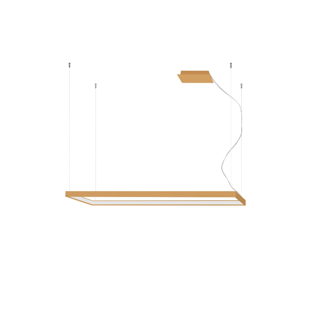Thoro Lighting Hängelampe aus Aluminium, Höhe 150 cm, golden style modern - Aluminium