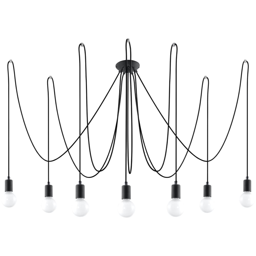Lampada nero tessuto/acciaio - Modello Classico chic - Nero - Tessuto