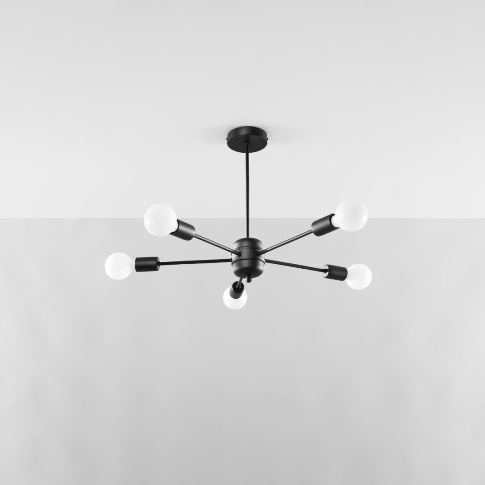 Suspension en métal, noir L: 66cm — vue 3