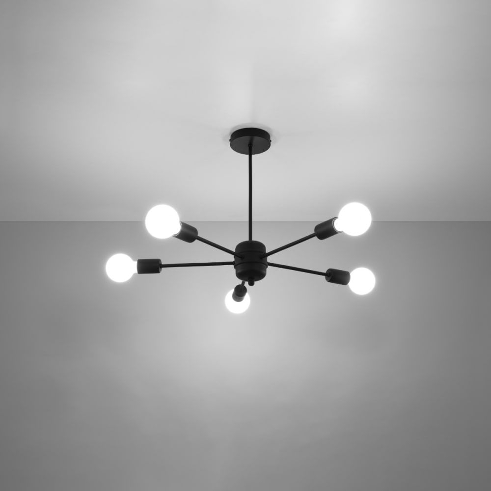 Suspension en métal, noir L: 66cm — vue 4