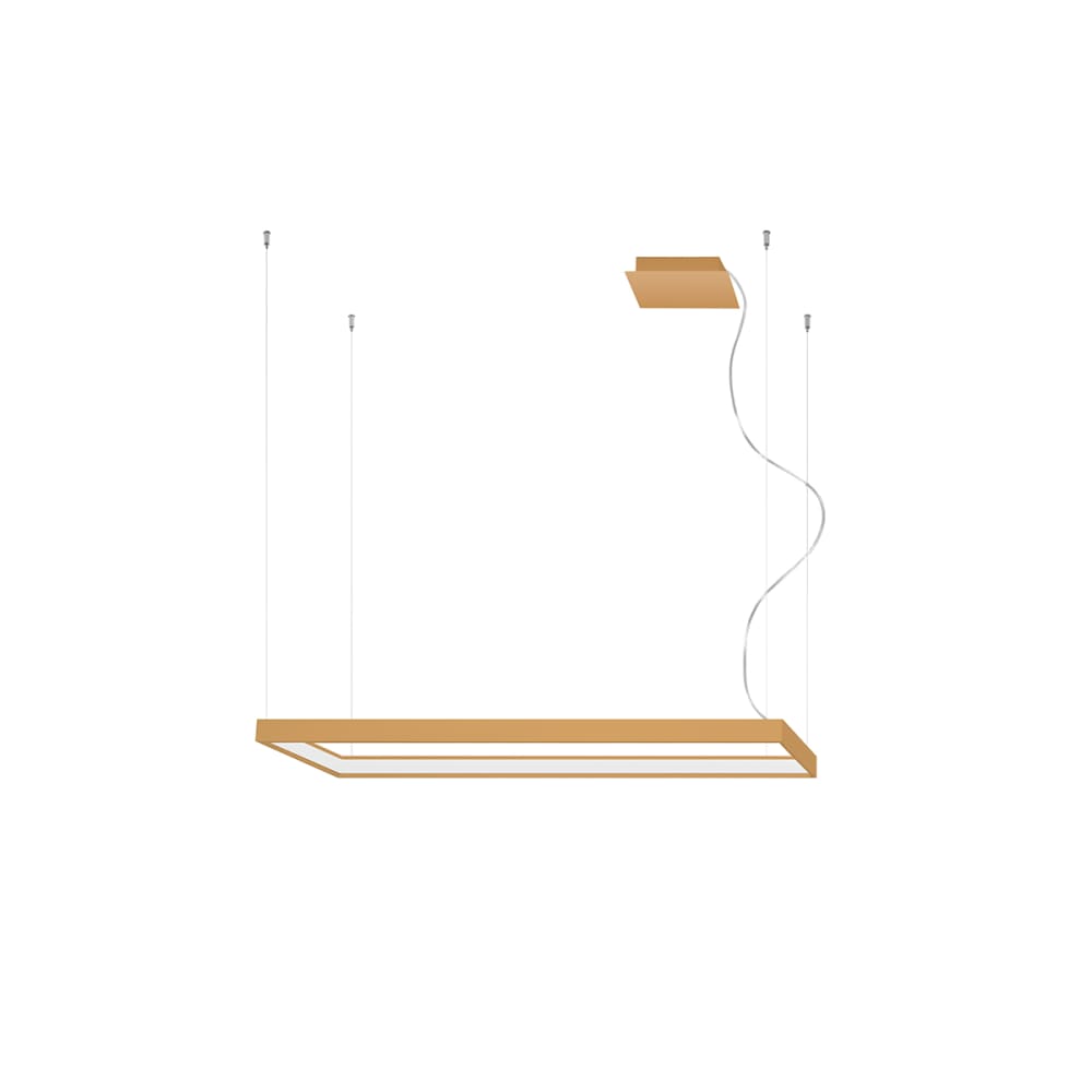 Thoro Lighting Hängelampe aus Aluminium, Höhe 150 cm, golden style modern - Aluminium