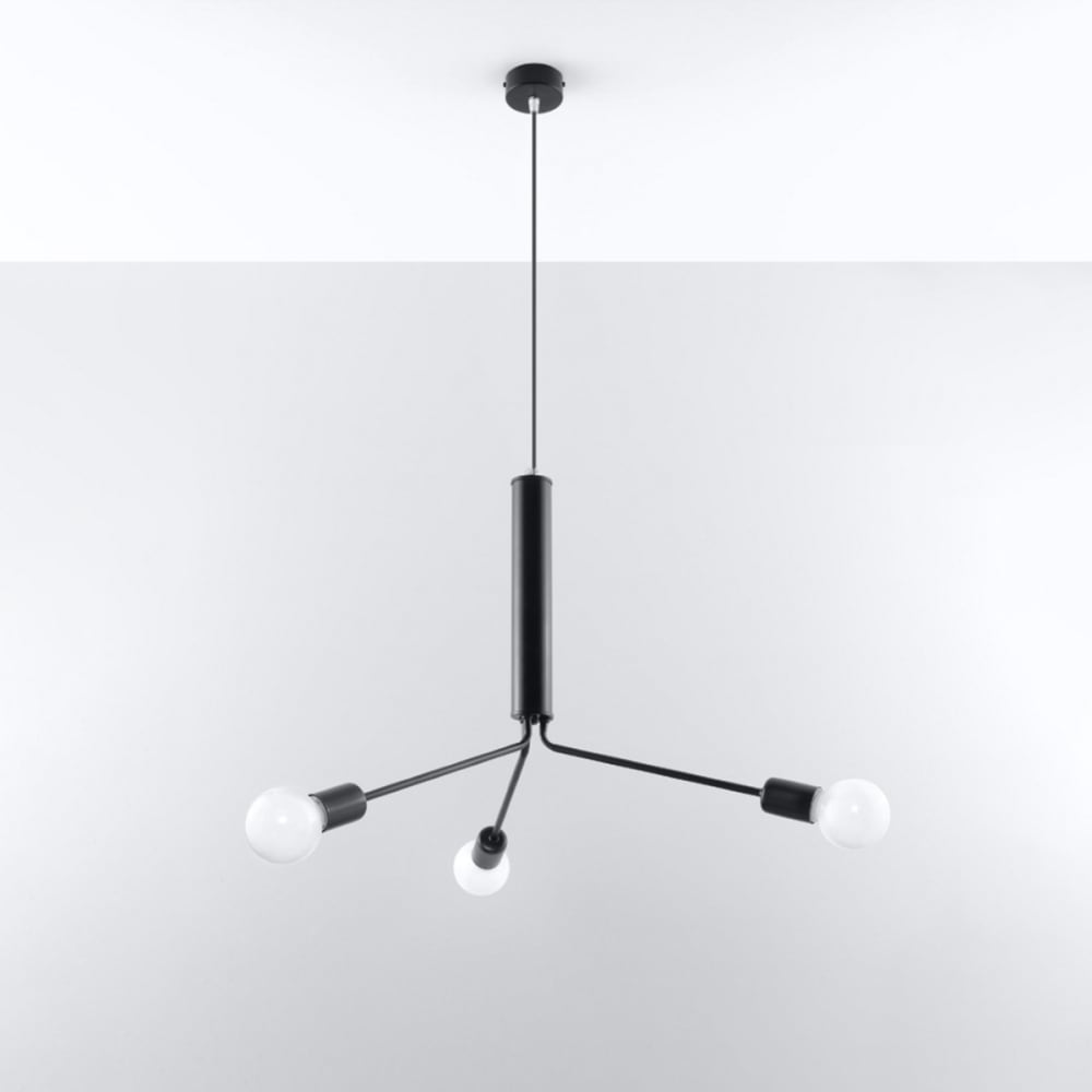 Suspension en métal, noir L: 75cm — vue 3