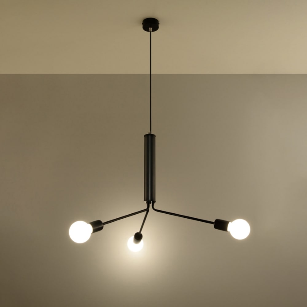 Suspension en métal, noir L: 75cm — vue 4