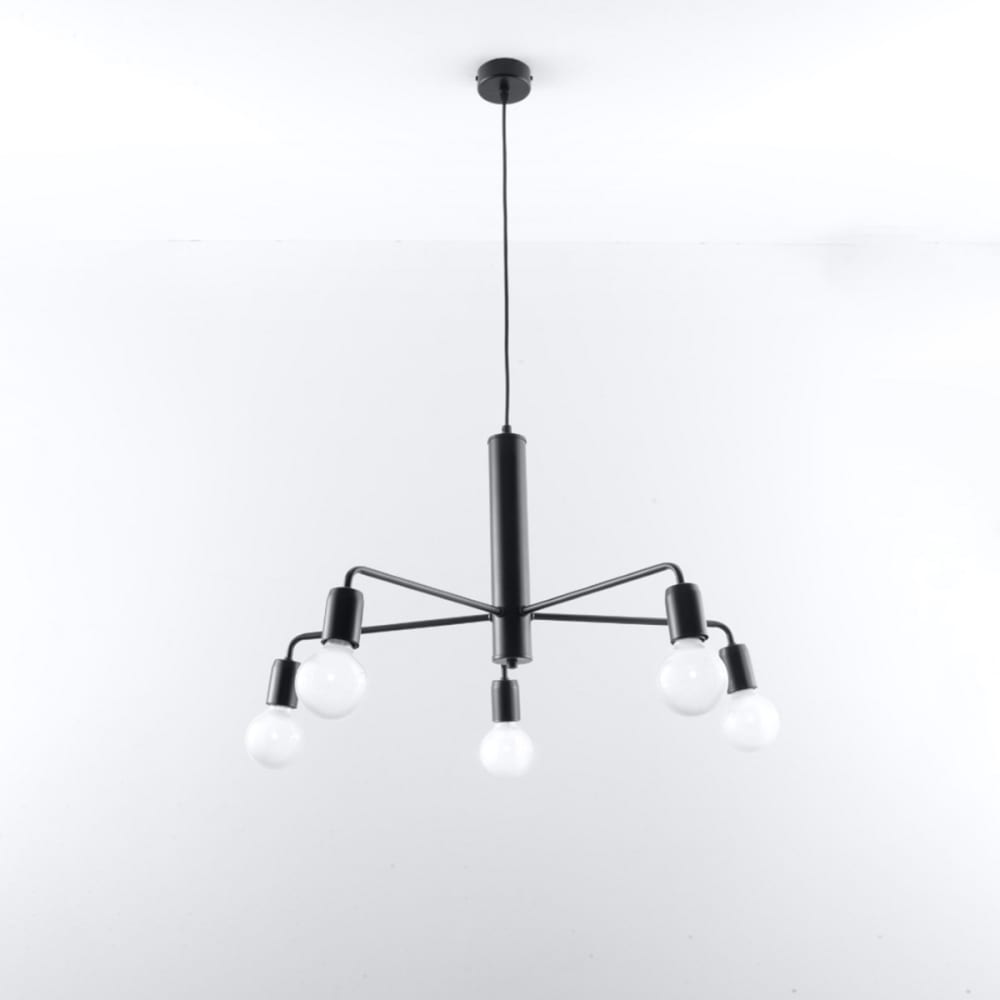 Suspension en métal, noir L: 60cm — vue 3