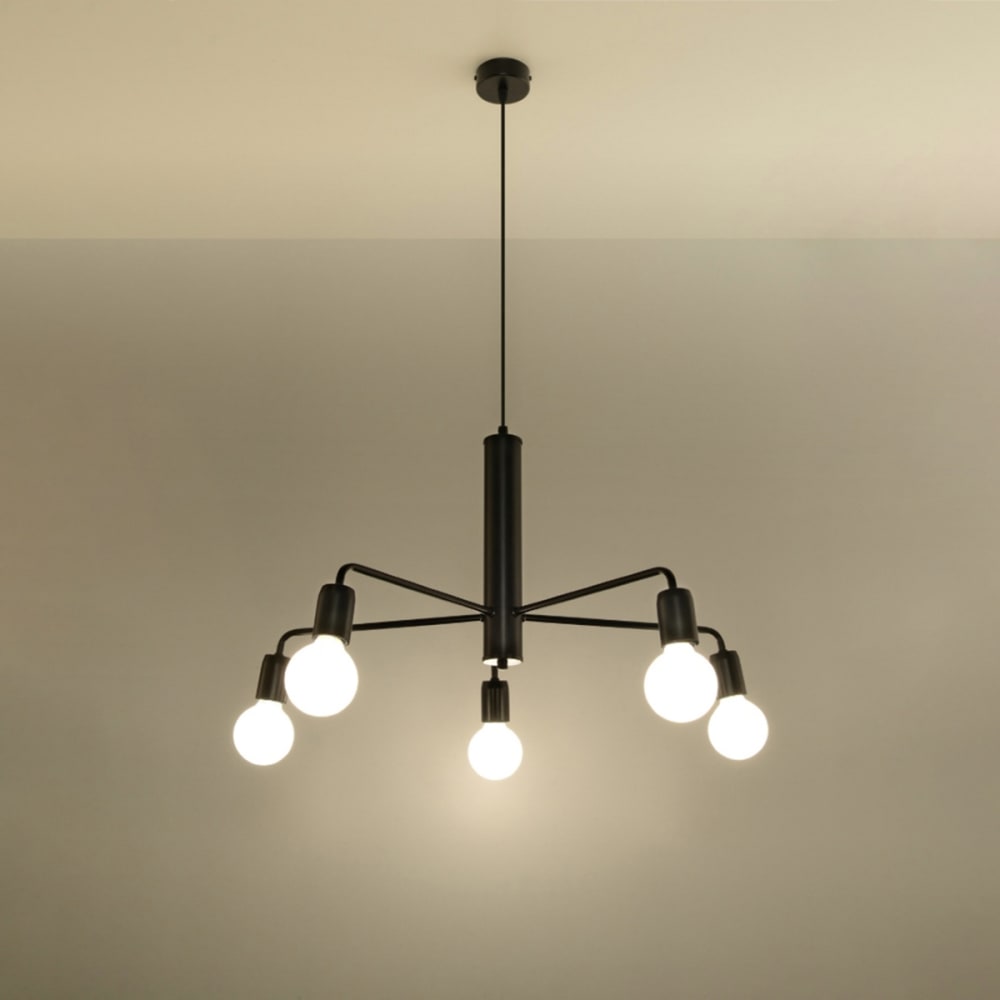 Suspension en métal, noir L: 60cm — vue 4