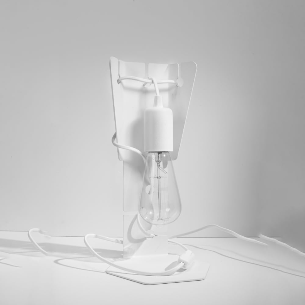 Lampe à poser Acier Blanc E27 1 Arby — vue 3