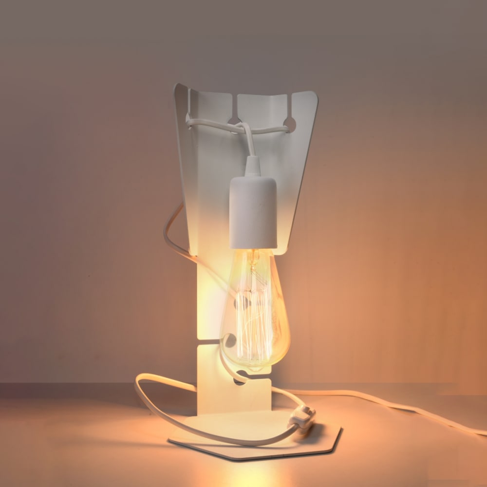 Lampe à poser Acier Blanc E27 1 Arby — vue 4