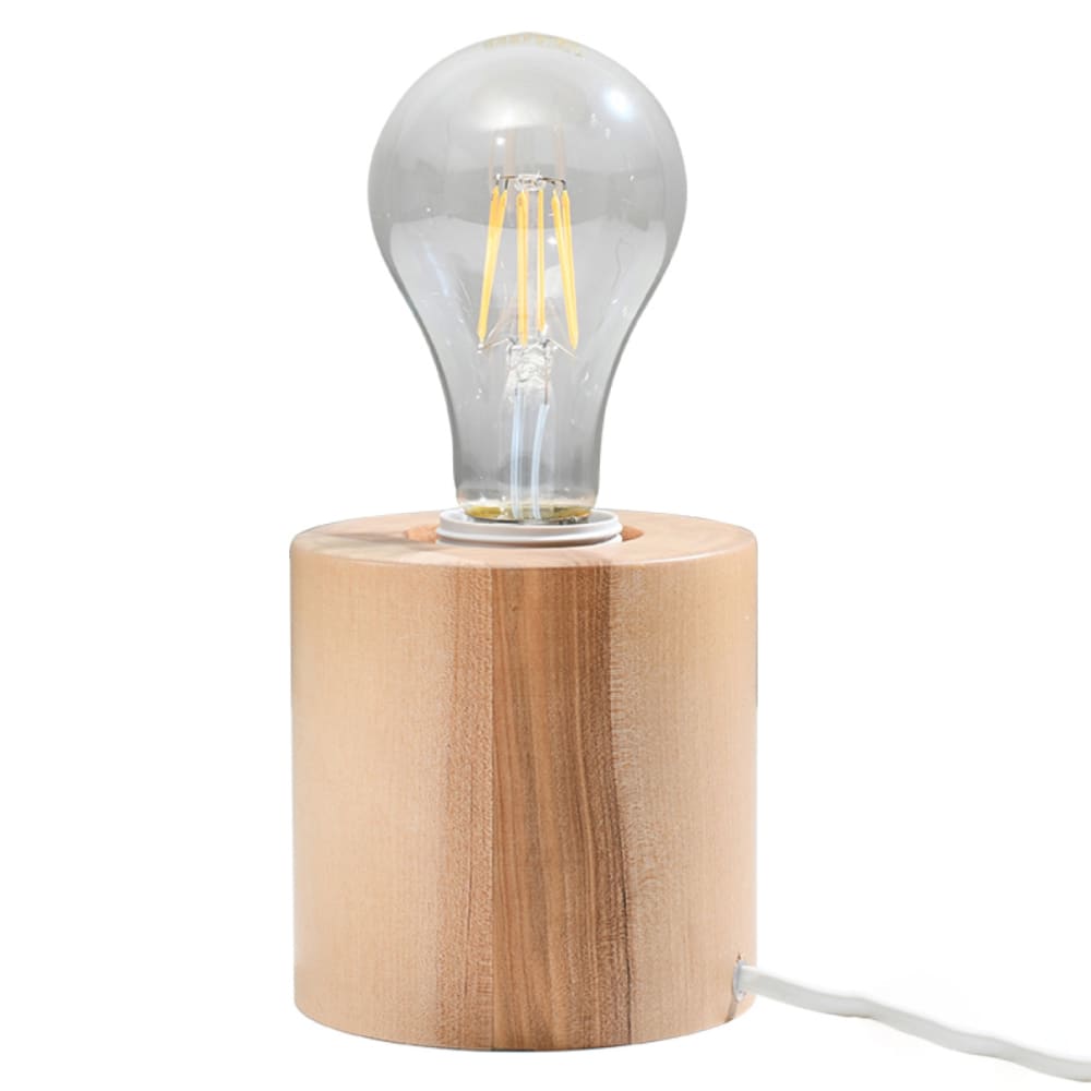 Lámpara de mesa madera natural madera alt. 10 cm