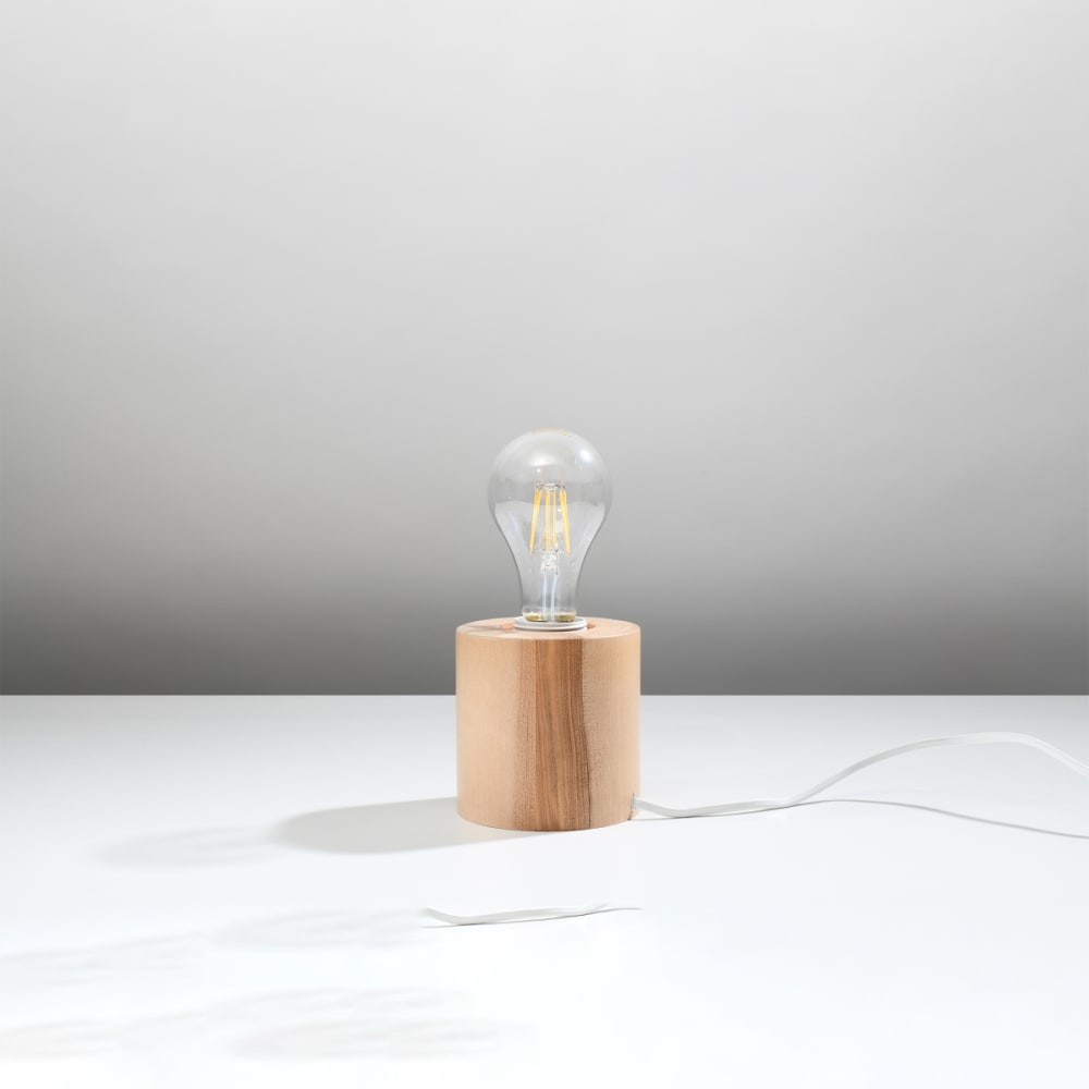 Lampe à poser Bois Bois Naturel E27 1 Salgado — vue 3