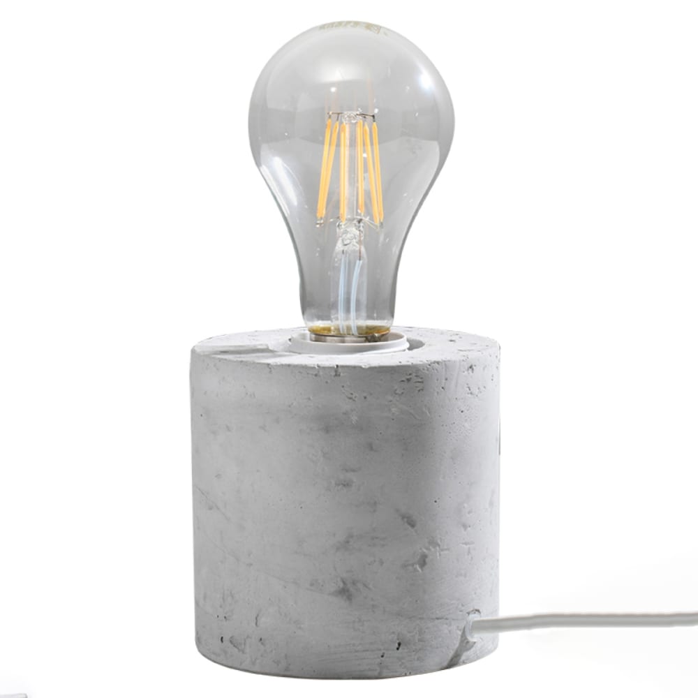 Lampe de bureau béton gris H 10 cm