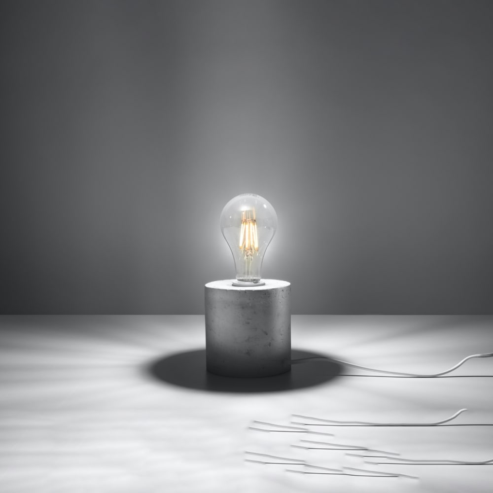 Lampe à poser Béton Gris E27 1 Salgado — vue 4