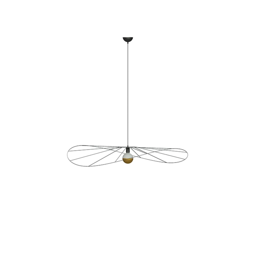 Thoro Lighting Hängelampe aus Stahl, Höhe 150 cm, schwarz style modern - Stahl
