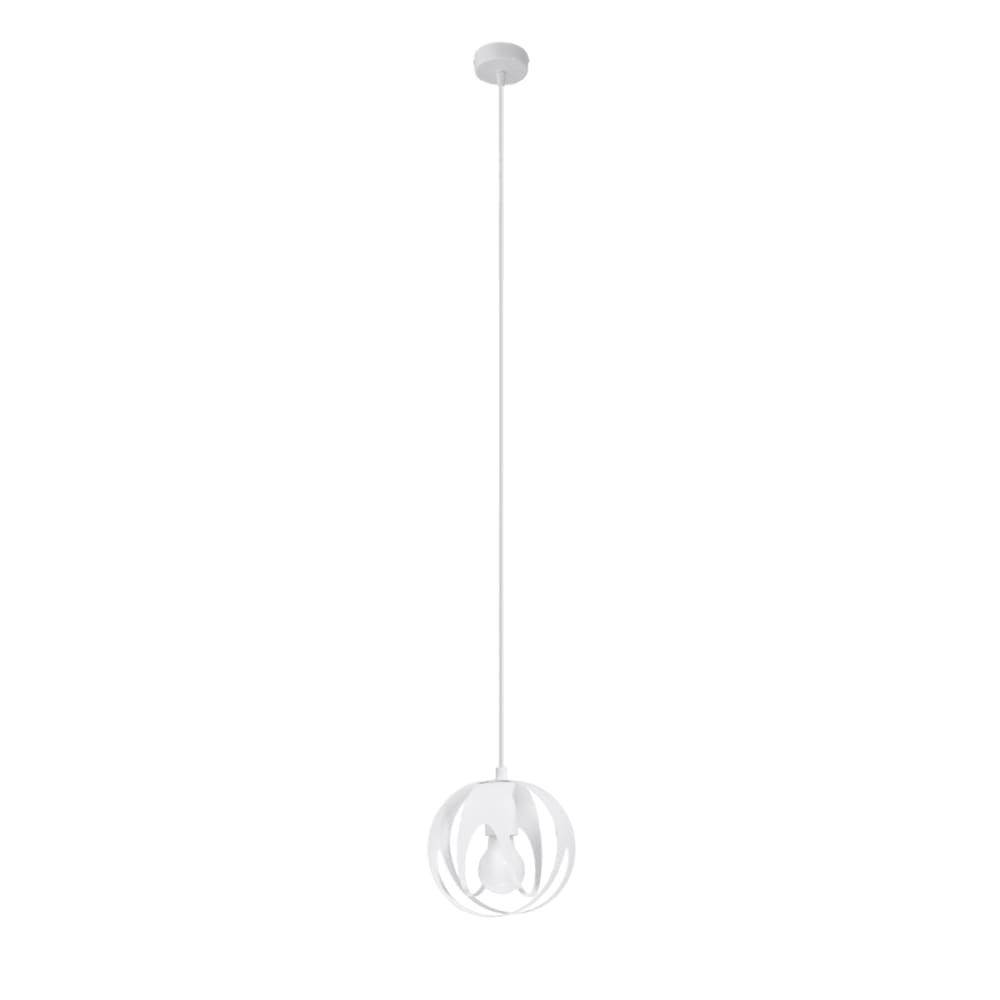Suspension Acier Blanc E27 1 Tulos
