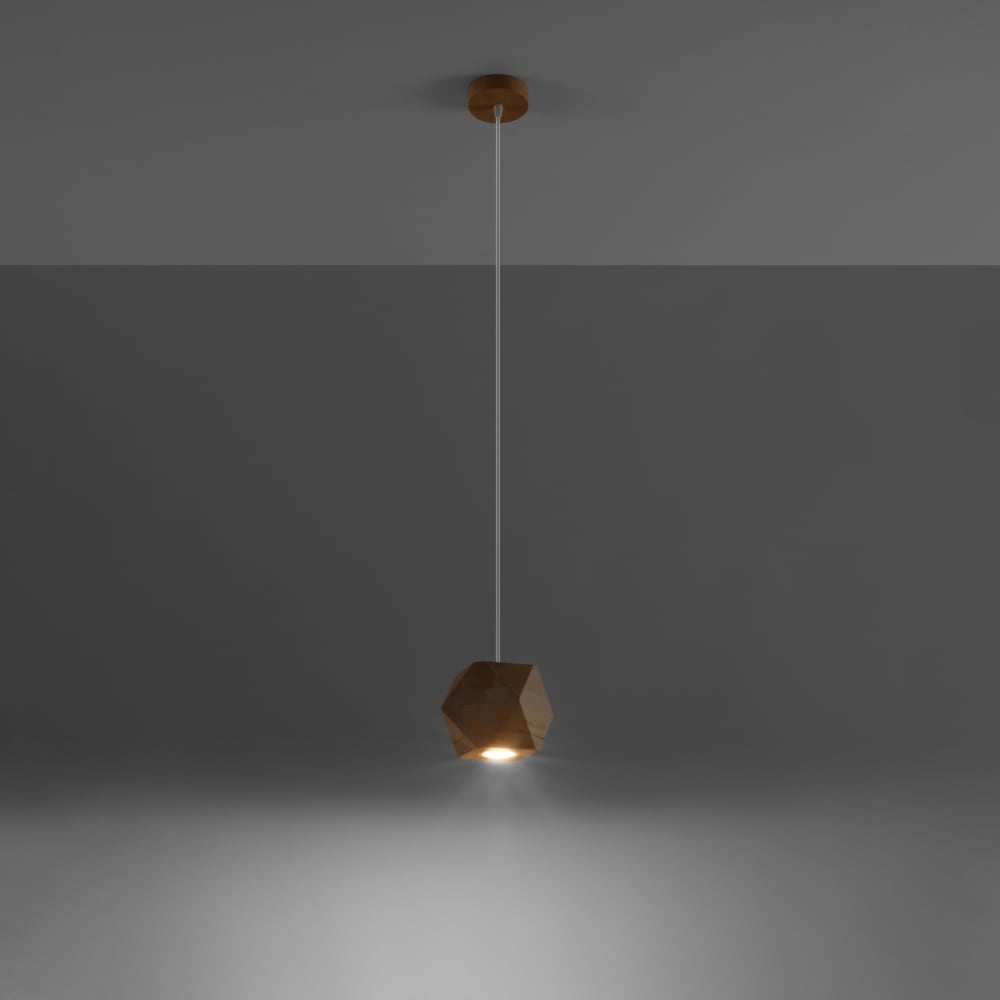 Suspension Bois Bois Naturel GU10 1 Woody — vue 4