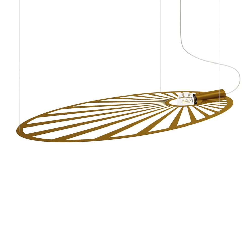 Thoro Lighting Hängeleuchte aus Stahl, Höhe 150 cm, golden style modern - Stahl