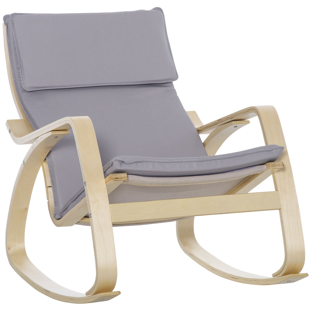 Silla mecedora 67x97x84 cm gris