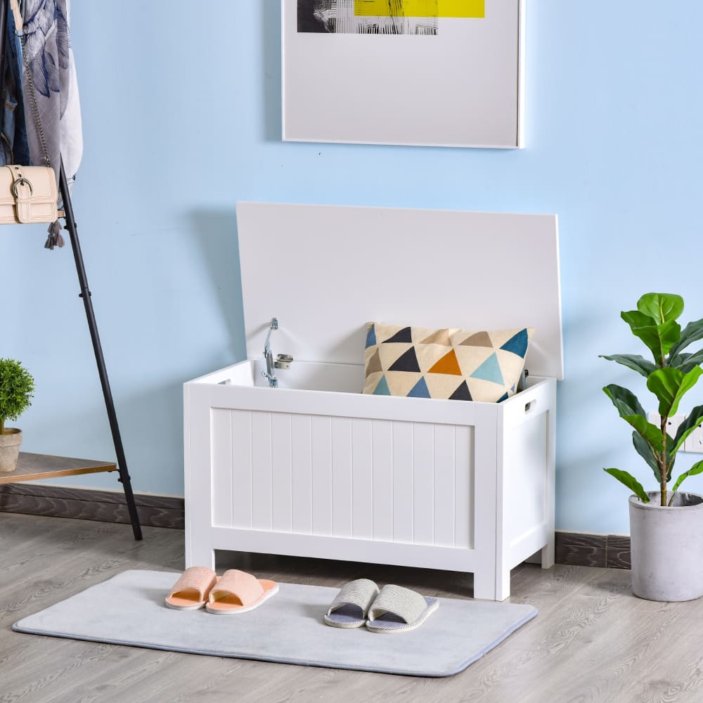 Otomana de almacenaje 81x40x46cm blanco - Maisons du Monde