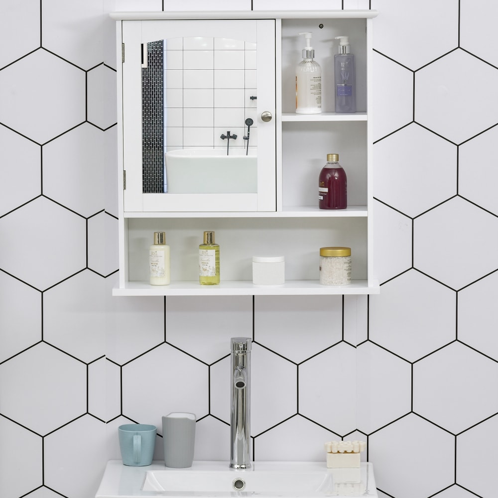Armario con espejo 60x18x63 cm blanco - Maisons du Monde