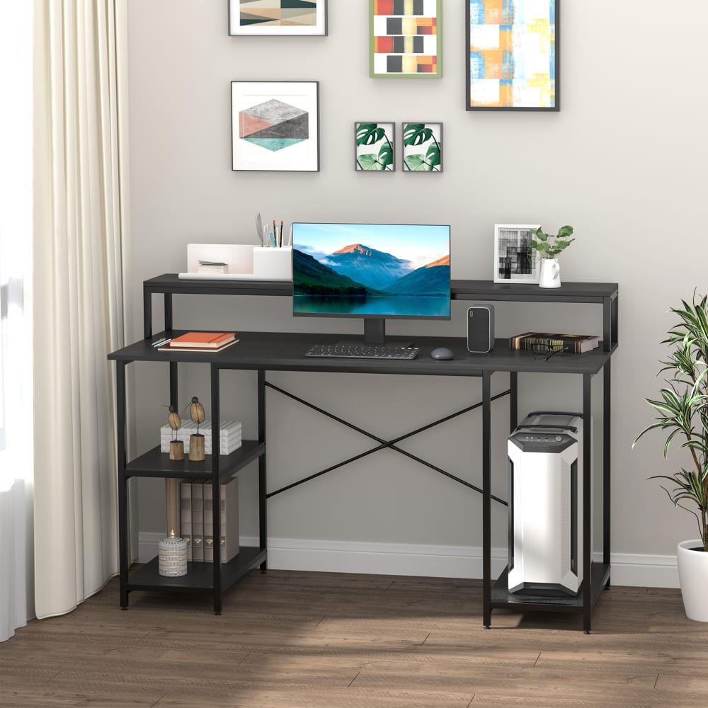 Mesa para computadora 140x60x93 cm negro - Maisons du Monde