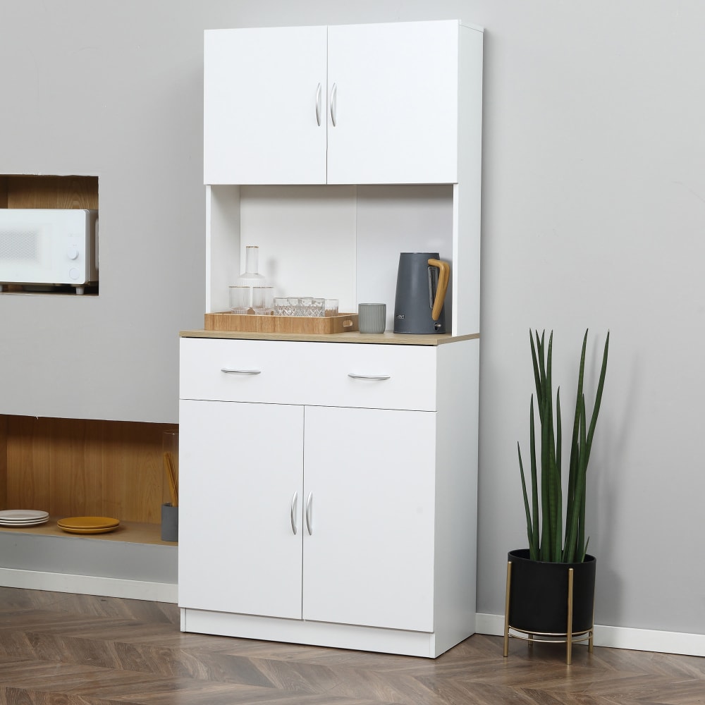 Armario alacena de cocina 80x40x180 cm blanco - Maisons du Monde