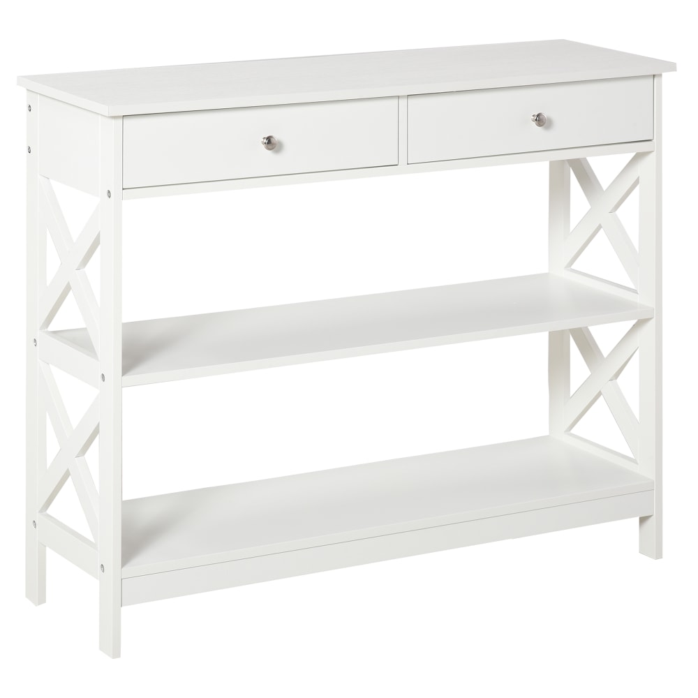Mesa consola 100x30.5x80 cm blanco