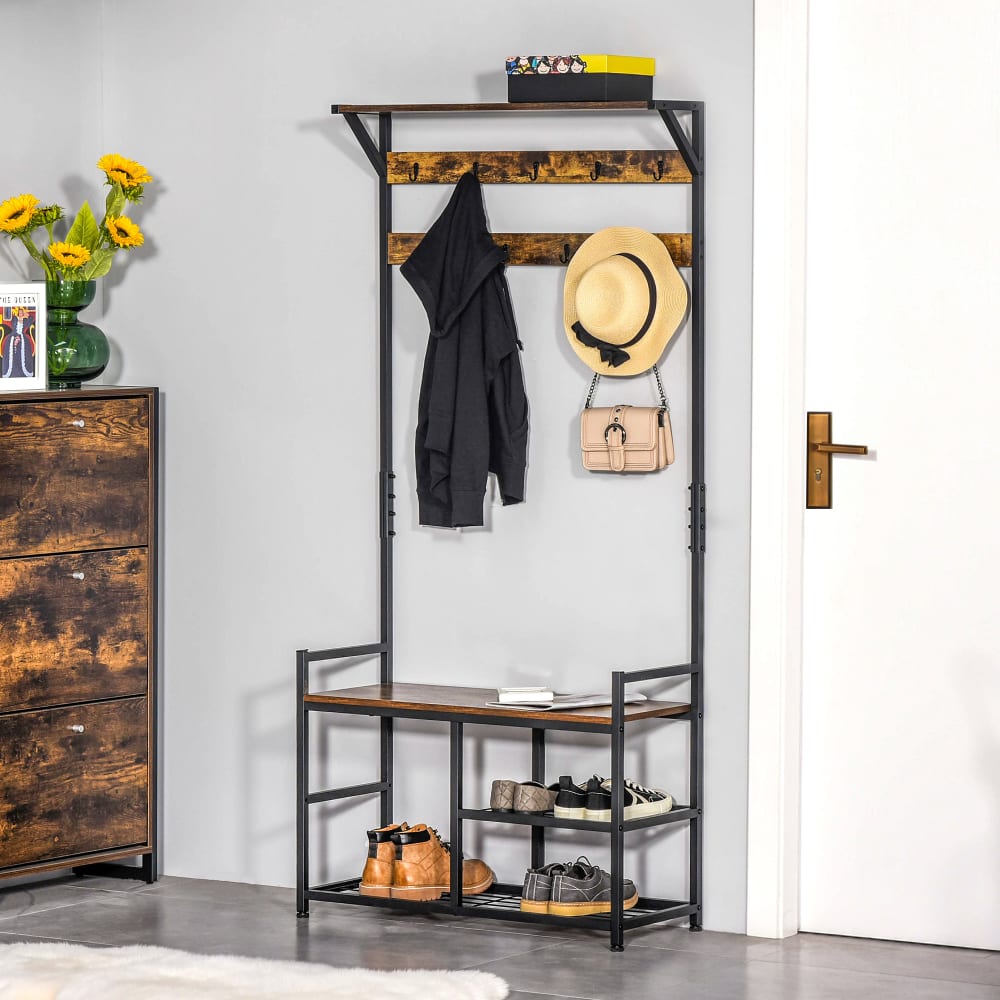 Perchero pie zapatero 84x34.5x180 cm negro - Maisons du Monde