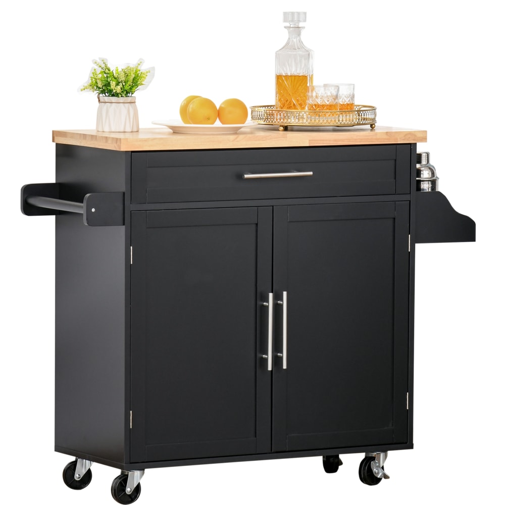 Carro de cocina 109x40x89 cm negro