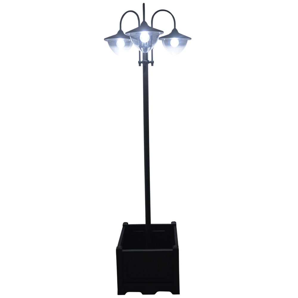 Farol de jardín 60x55x189 cm negro