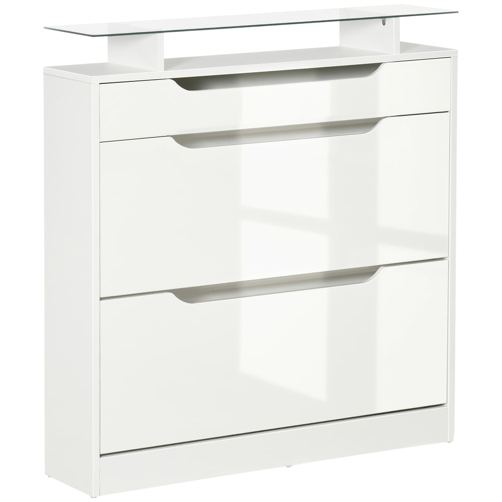 Mueble zapatero 89x23x96 cm blanco