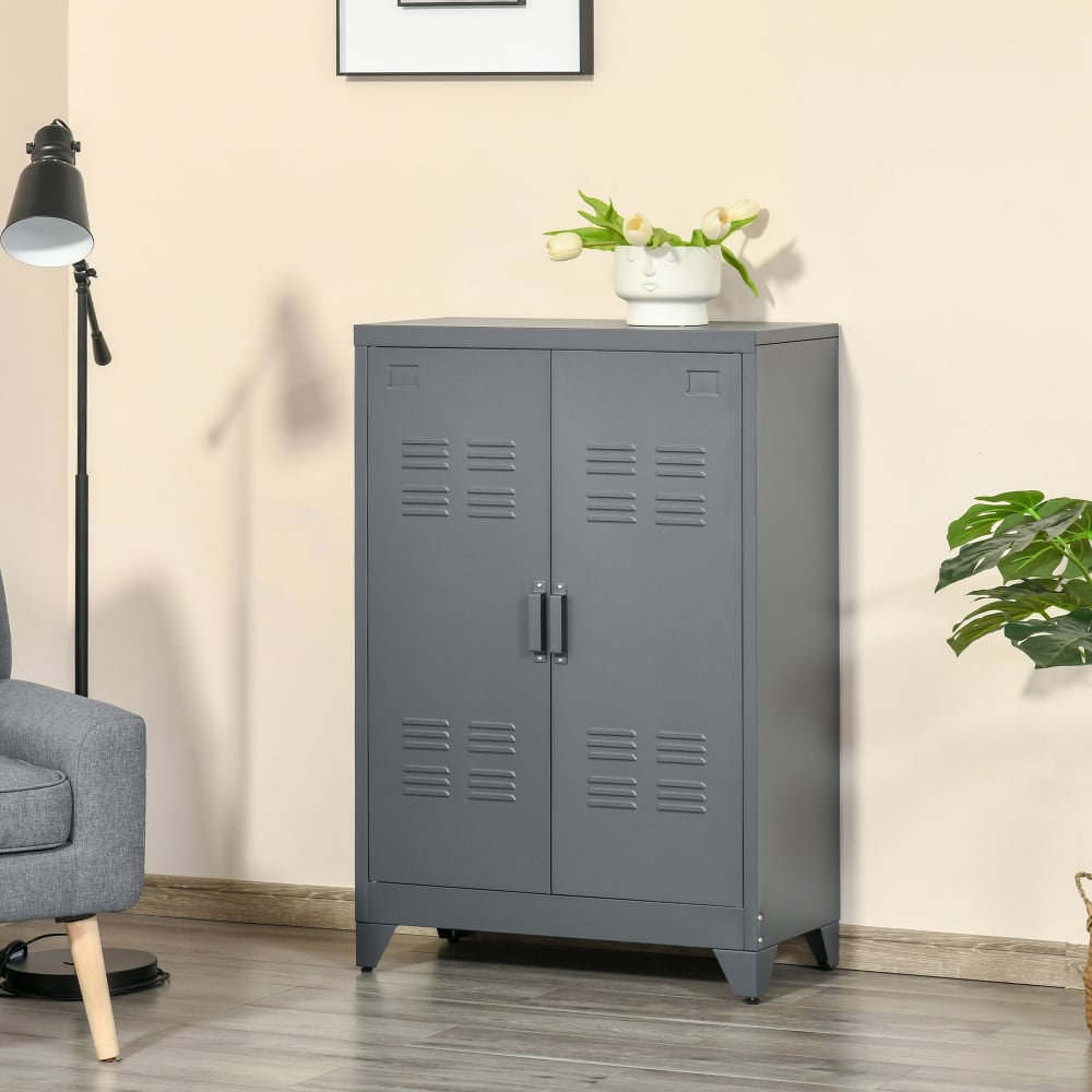 Armario metálico 75x33x110 cm gris - Maisons du Monde