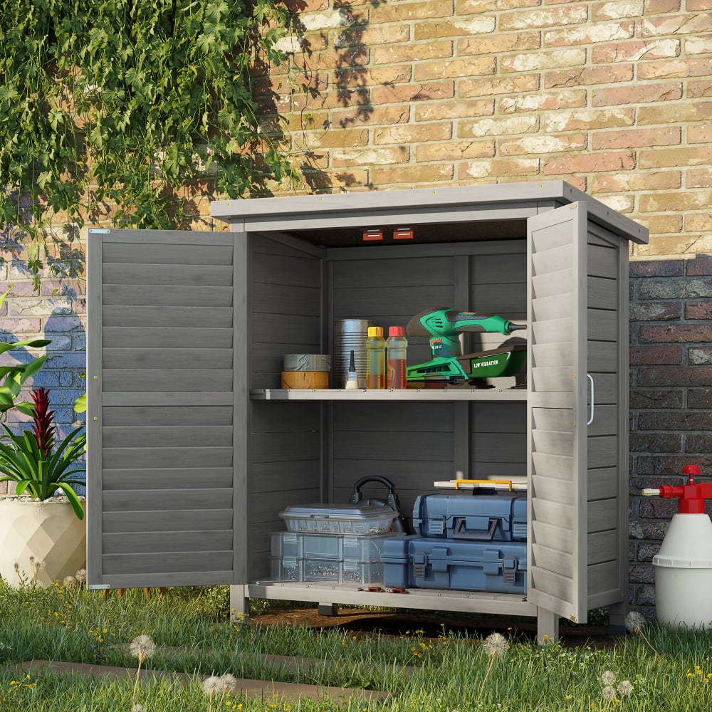 Caseta de jardín 87x46.5x96.5 cm gris - Maisons du Monde